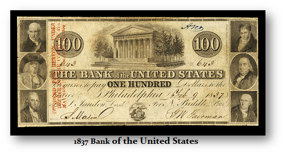 Bank of US 100 1837