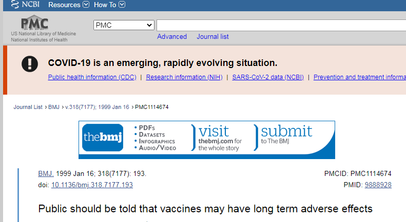 NCBI Warning