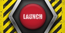 Launch,Button.,Vector,Background.,Eps10
