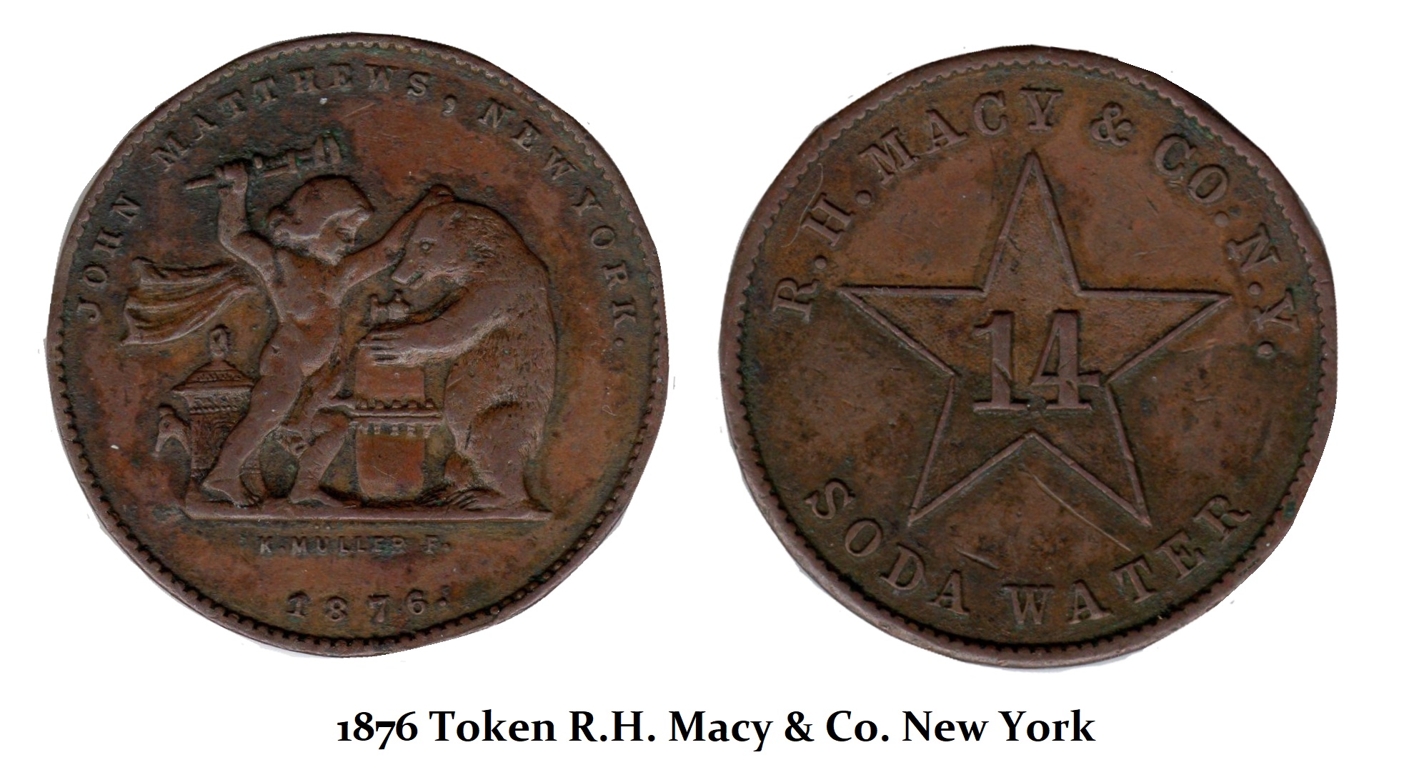 RH Macy 1876 Token