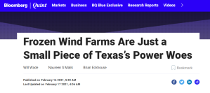 Texas Frozen Wind Farms