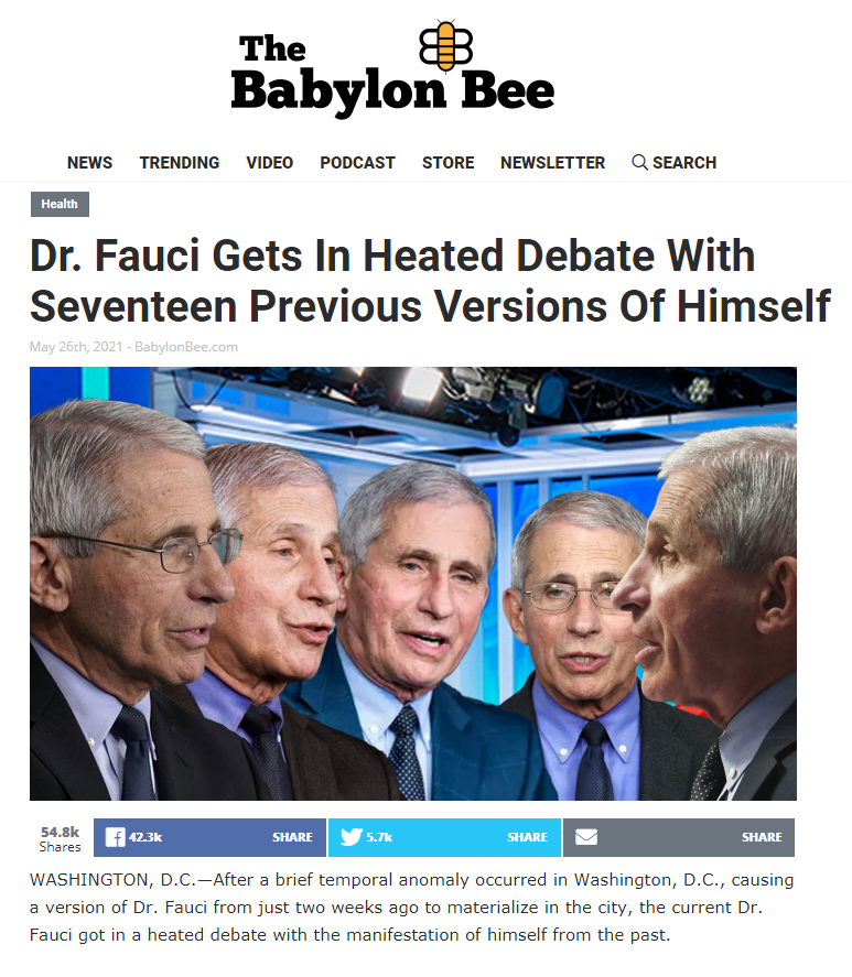 Fauci Babylon Bee