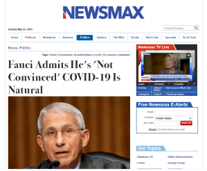 Fauci CXOVID not Natural