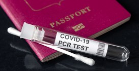 Covid-19,,Travel,And,Test,Concept,,Tube,And,Swab,For,Pcr