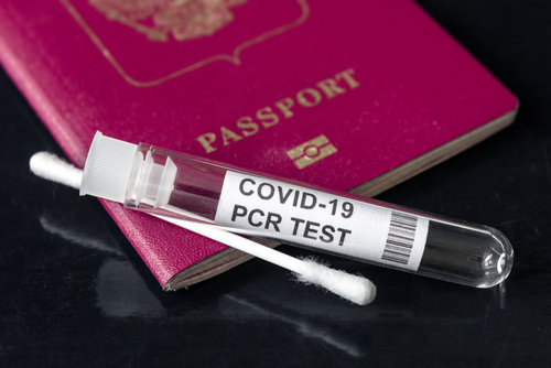 Covid-19,,Travel,And,Test,Concept,,Tube,And,Swab,For,Pcr