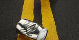 Politician,Kicks,A,Shiny,,Dented,Can,Down,The,Road,Toward