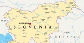 Slovenia,Political,Map,With,Capital,Ljubljana,,National,Borders,,Important,Cities,