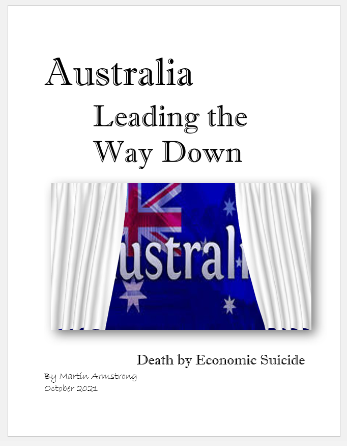 Australia Leading Way Down