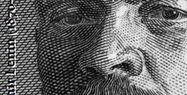 Vladimir,Lenin,Portrait,On,Old,Russia,Ruble,Banknote,Macro,,Leader