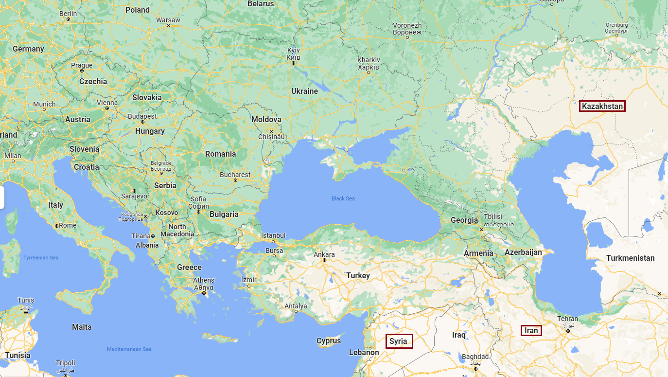 Map Turkey Ukraine