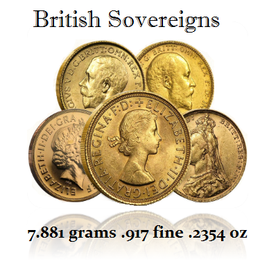 British Sovereigns Gold