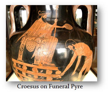 Croesus on Pyre Detail