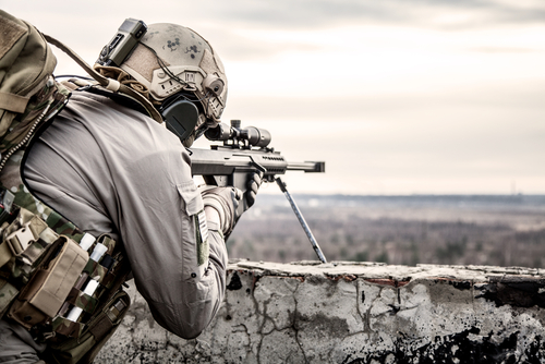 U.s.,Army,Sniper,During,The,Military,Operation