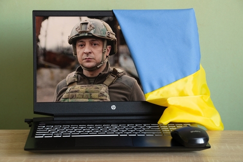 Ukraine,Dnepr,19.03.2022,-,Portrait,Of,The,President,Of,Ukraine