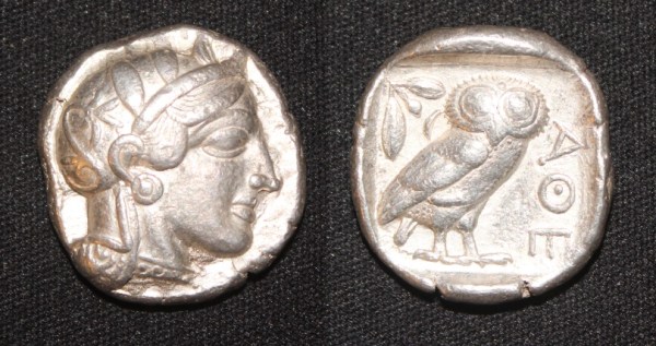 Athenian Owls Circa 449BC VF Grade (Slightly Circulated)
