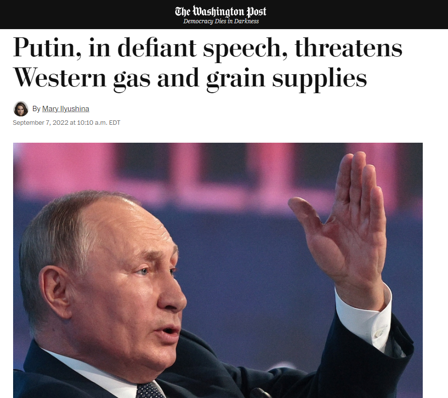 Putin Gas 9 7 22