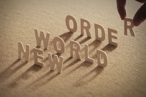 New,World,Order,Wood,Word,On,Compressed,Or,Corkboard,With