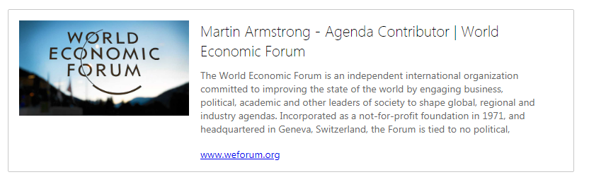 WEF Martin Armstrong