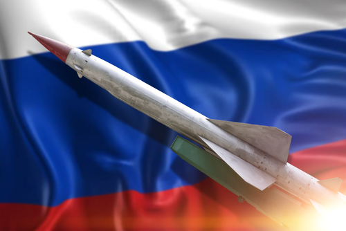 The,Rocket,To,Launch.,The,Flag,Of,The,Russian,Federation.