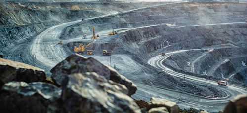 Work,Of,Trucks,And,The,Excavator,In,An,Open,Pit