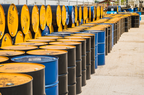 Industry,Oil,Barrels,Or,Chemical,Drums,Stacked,Up.container,Of,Barrels