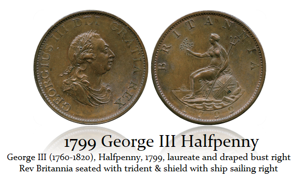 1799 George III Halfpenny
