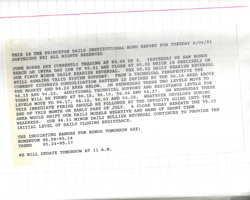 PEI Bond Report 6-4-1991