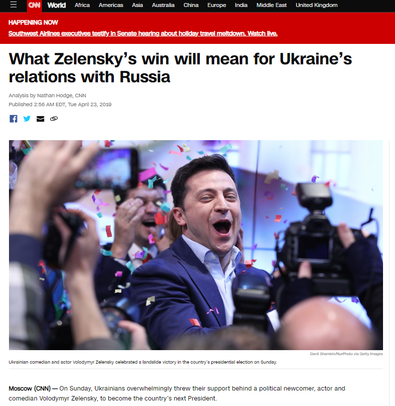 2019 Zelensky win Russia Hopeful