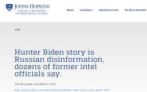 DisinformationHunterBidenLaptopJohnHopkins