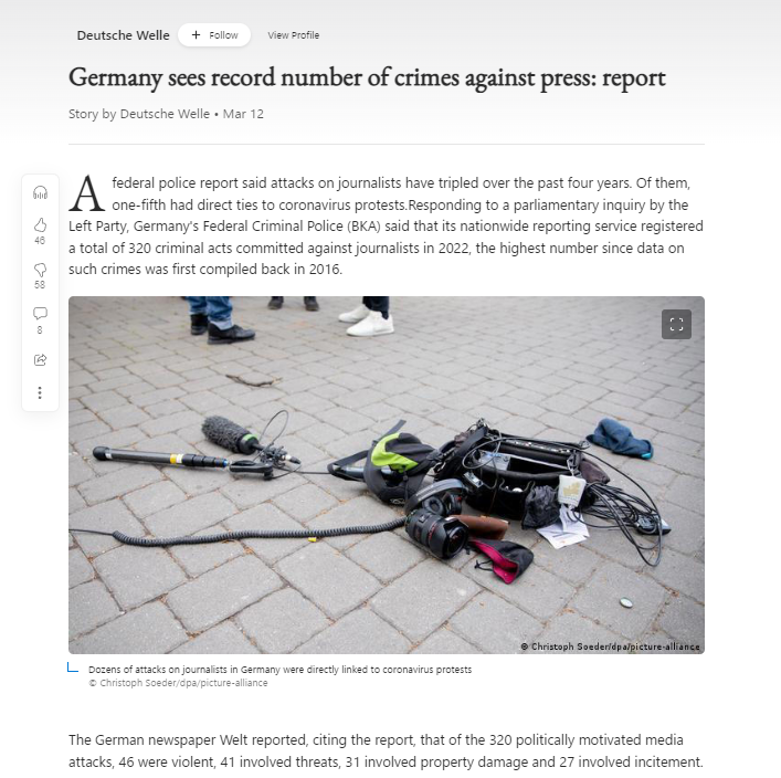 German Press Attacked