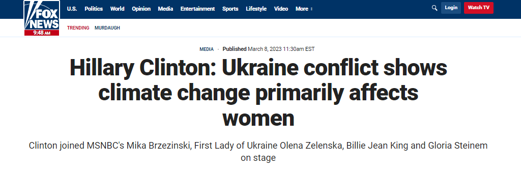 Hillary_Clinton_Ukraine_conflict_shows_climate_change_primarily_affects_women 3 8 23