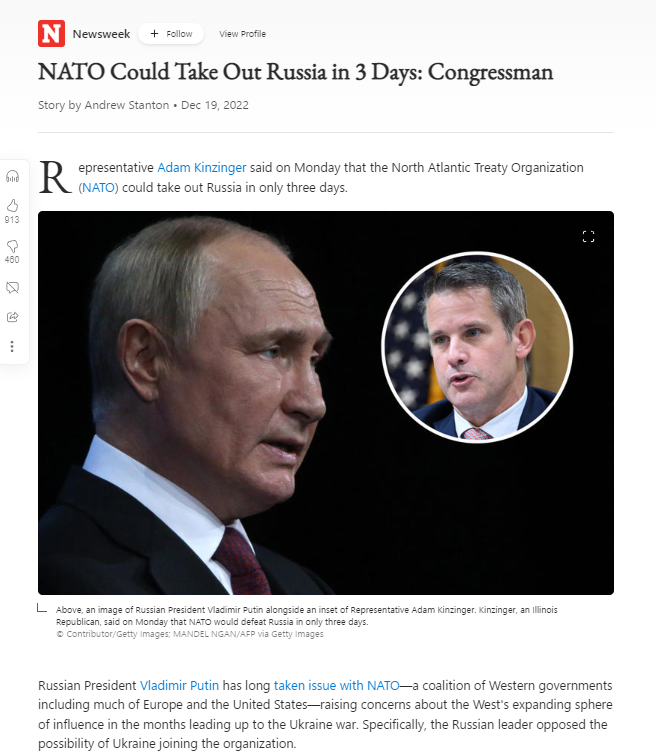 NATO_Defeat Russia_in_3_Days Adam Kinzinger NATO_Defeat Russia_in_3_Days Adam Kinzinger