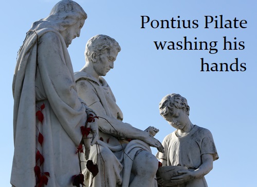 Pontius Pilate washing hands