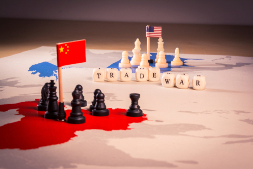 Usa,And,China,Trade,War,Concept.,Suitable,Also,As,South