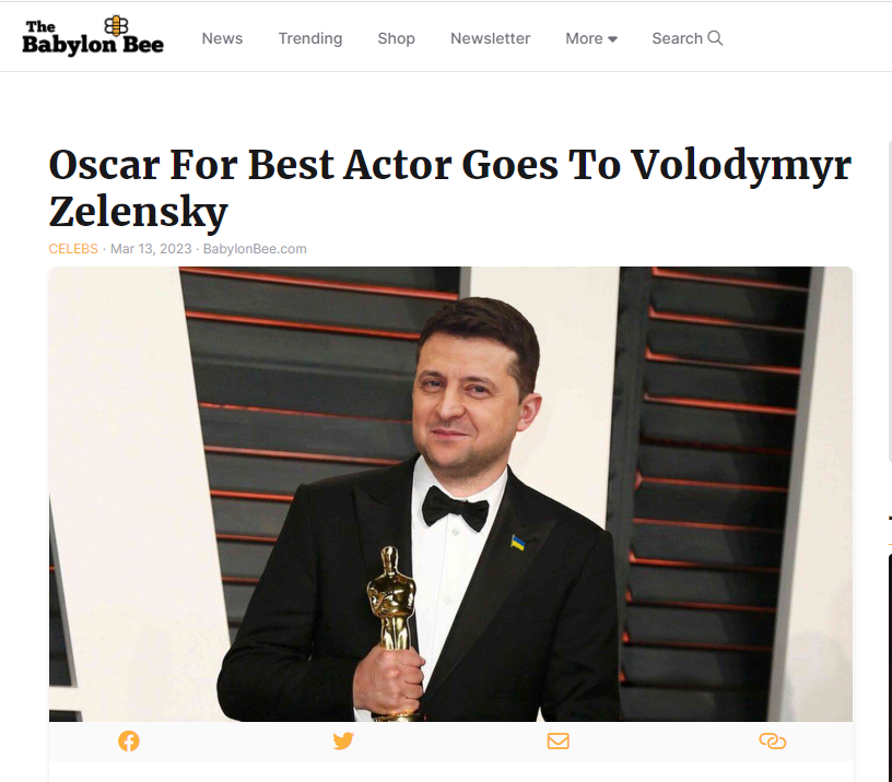 Zewlensky 2023 Oscar_For_Best_Actor_Babylon_Bee