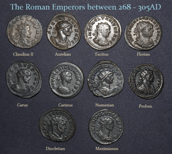 Set 10 Roman Antoninianii (268-305AD)