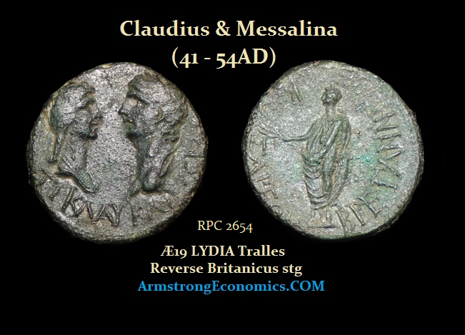 Britanicus LYDIA with Messalina Claudius RPC 2654
