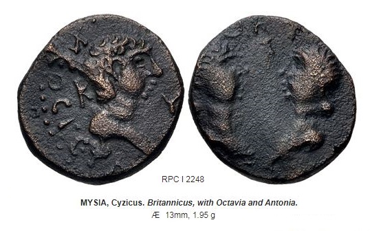 MYSIA BRITANNICUS ANTONIA AND OCTAVIA RPC 2248