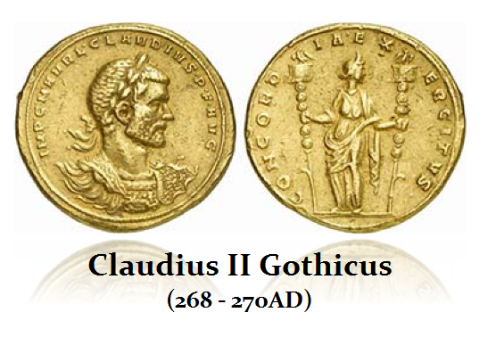 Claudius_II Gothicus 8 Aureii Medalian