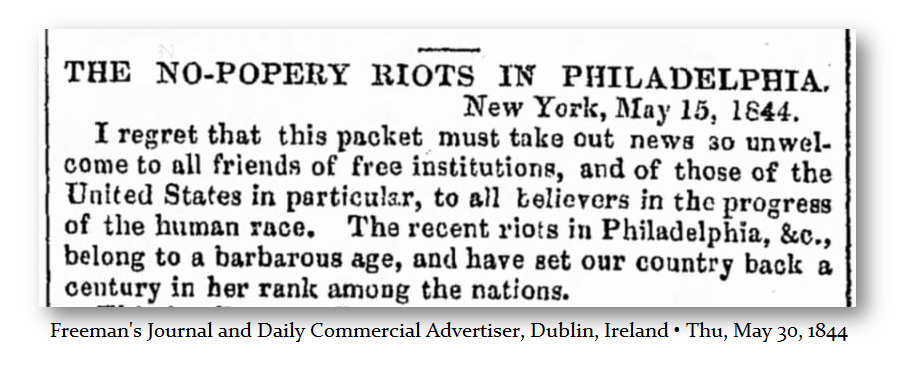 No Popery Dublin May 30 1844