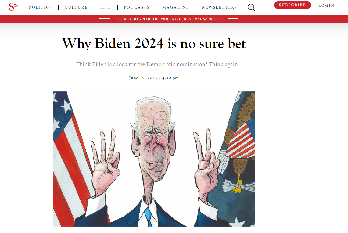 Spectator Why Biden 2024 is no sure bet