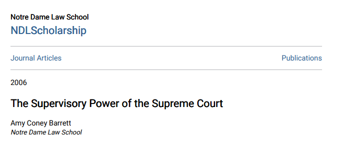 Supervisory_Power_of_the_Supreme_Court by Amy Barrett