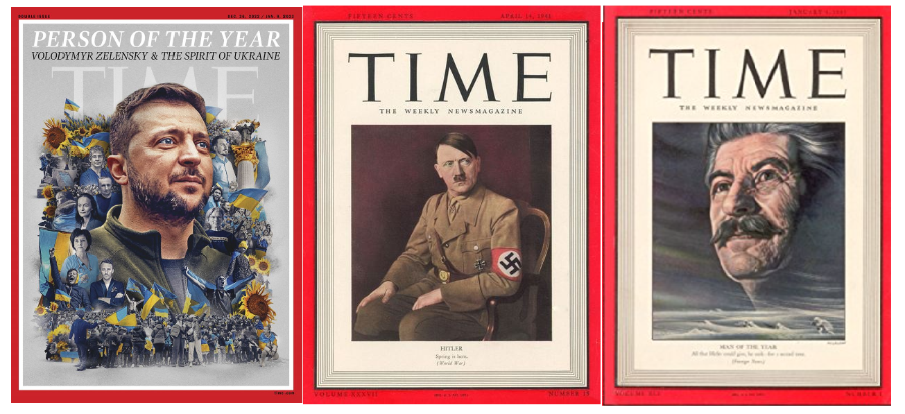 Time Men of Year Zelensky Hitler Stalin