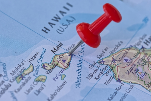 Maui,Town,Of,Hana,,Hawaii,,Pinned,On,Map.