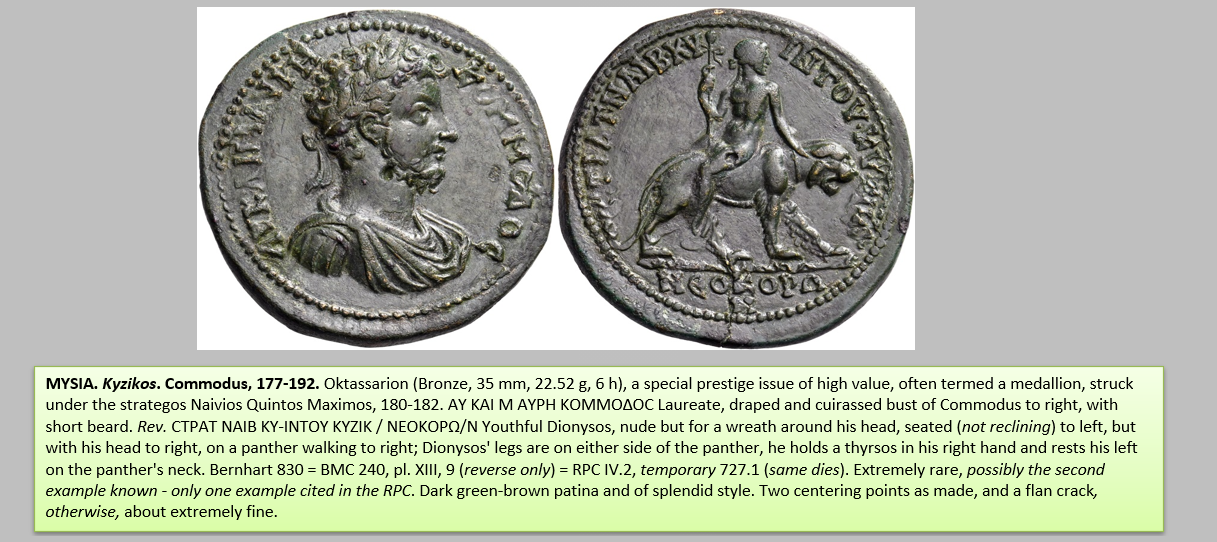 Commodus AE Oktassarion of Mysia