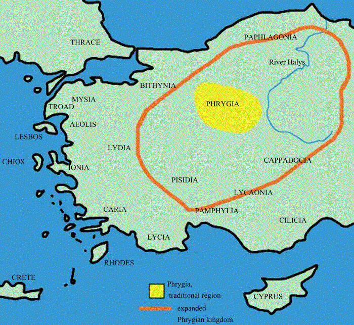 Phrygia Map