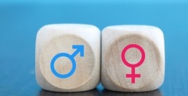 Male,And,Female,Symbols,On,Wooden,Cube.,Concept,Of,Gender
