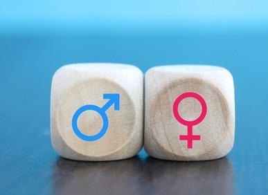 Male,And,Female,Symbols,On,Wooden,Cube.,Concept,Of,Gender