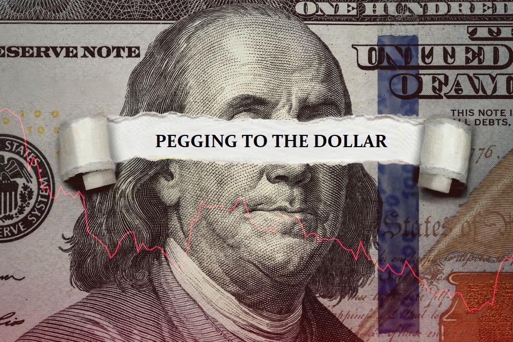 Pegging to the dollar Pegged