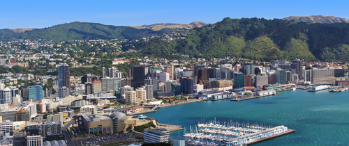 Panoramic,View,Of,Wellington,,New,Zealand